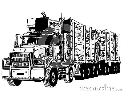 Log carrier truck Vector, Eps, Logo, Icon, Silhouette Illustration by crafteroks for different uses. Visit my website at https://c Vector Illustration