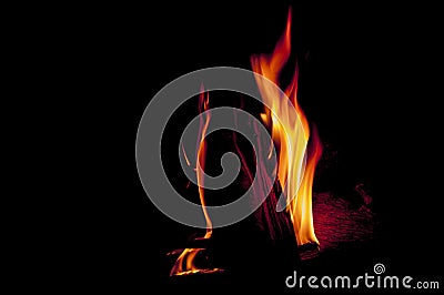 Log in fire Stock Photo