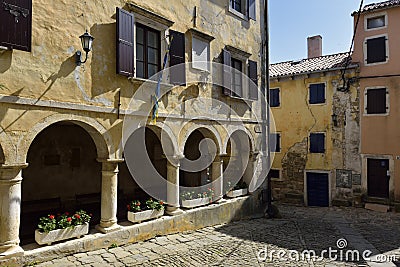 Loggia in Groznjan Stock Photo