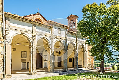 Loggia by Vasari at the Piazza del Municipio in Castiglion Fiorentino - Italy Editorial Stock Photo