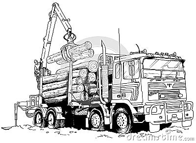 Logging truck Stock Photo