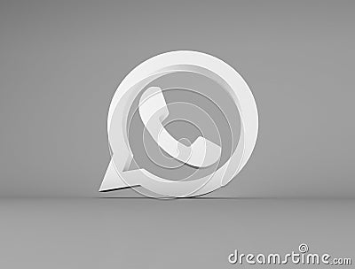 Light color whats app logo image 3d image Editorial Stock Photo
