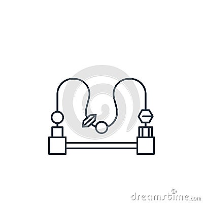 logic icon vector from kids concept. Thin line illustration of logic editable stroke. logic linear sign for use on web and mobile Vector Illustration
