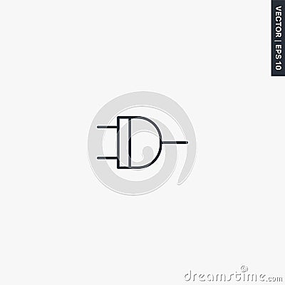 Logic nand, nor, linear style sign for mobile concept and web design Vector Illustration