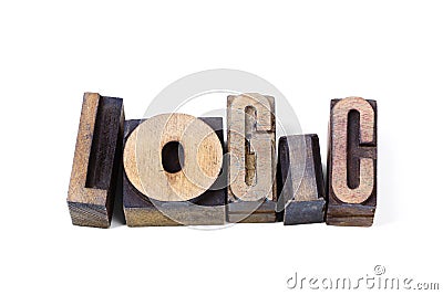 Logic word isol Stock Photo