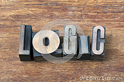 Logic word wood Stock Photo