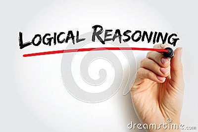 Logical Reasoning - determines whether the truth of a conclusion can be determined for that rule, based solely on the truth of the Stock Photo