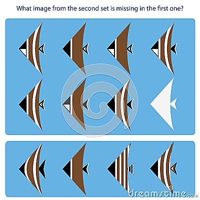 Logical task. Find what image from the second set is missing in Vector Illustration