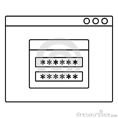 Login account icon, outline style Vector Illustration