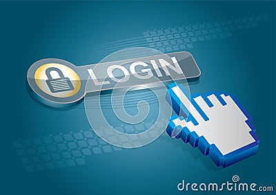 Login button Vector Illustration