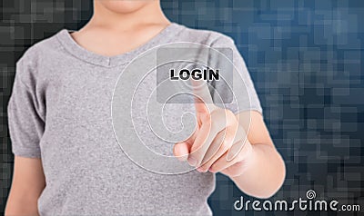 Login Button Stock Photo