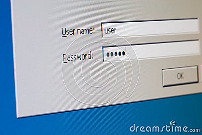 Login form Stock Photo