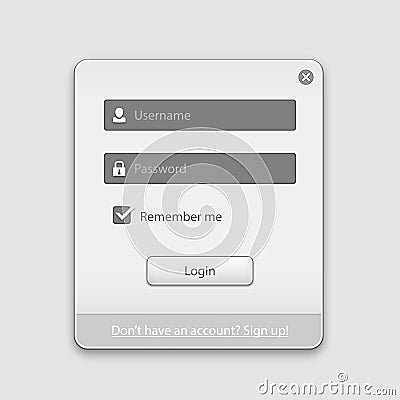 Login Form Vector Illustration