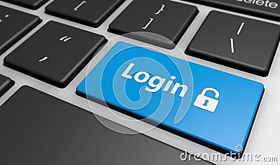 Login Icon Computer Button Stock Photo