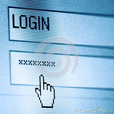 Login password Stock Photo