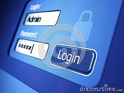 Login and password Stock Photo