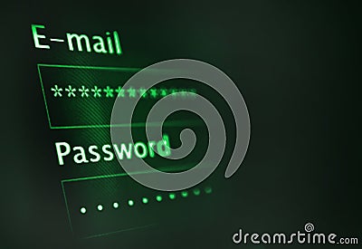 Login and password Stock Photo