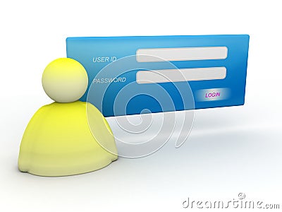 Login and password icon Stock Photo