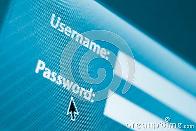 Login or sign in form Stock Photo