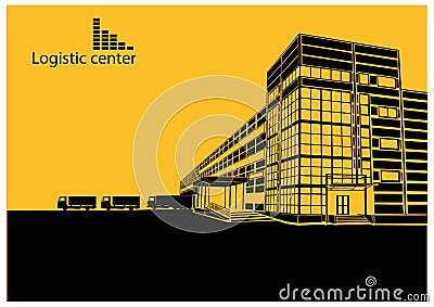 Logistic centre Vector Illustration