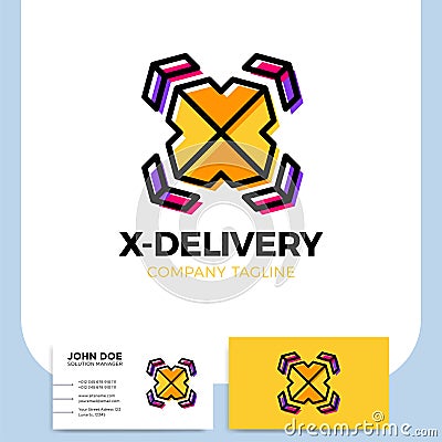 Logistic delivery courier transport service logo. initial letter Editorial Stock Photo