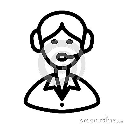 Logistic Dispatcher Consultant Icon Vector Illustration