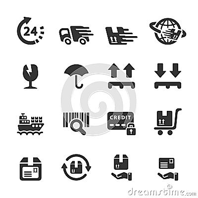 Logistic icon set 6, vector eps10 Vector Illustration