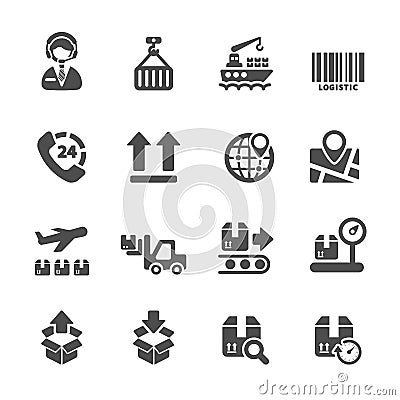 Logistic icon set 2, vector eps10 Vector Illustration