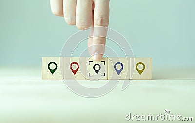 Logistic management concept. The complex process of planning, organizing and controlling resources to meet the needs of customers Stock Photo