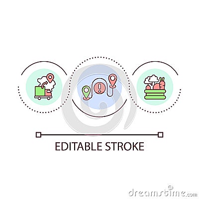 Logistical issue loop concept icon Vector Illustration