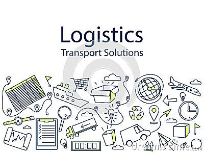 Logistics banner vector illustration Vector Illustration