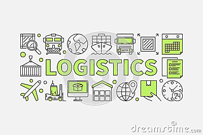 Logistics concept minimal illustration Vector Illustration