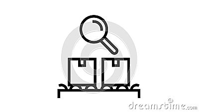 Logistics Conveyor and Research Boxes Glyph Icon Animation Stock Footage -  Video of logistic, location: 207631334