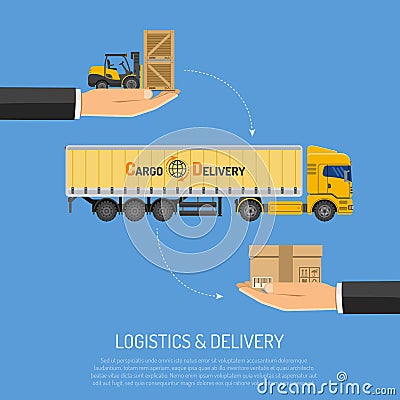 Logistics and Delivery Concept Vector Illustration