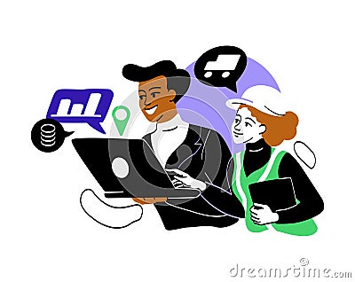 Logistics and delivery Vector Illustration