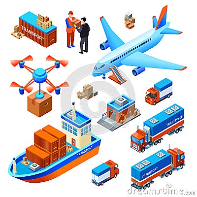 Logistics delivery transport vector illustration Vector Illustration