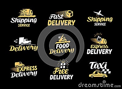 Logistics and delivery vector icons set. International shipment symbol Vector Illustration