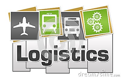 Logistics Green Grey Squares Stripes Stock Photo