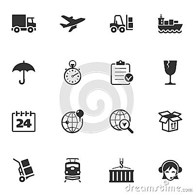 Logistics Icons Vector Illustration