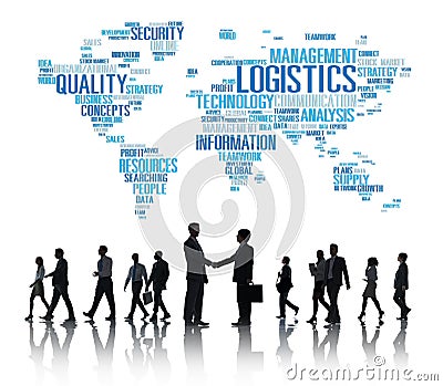 Logistics Management Freight Service Production Concept Stock Photo