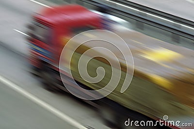 Logistics - Truck at Speed - Blur Stock Photo