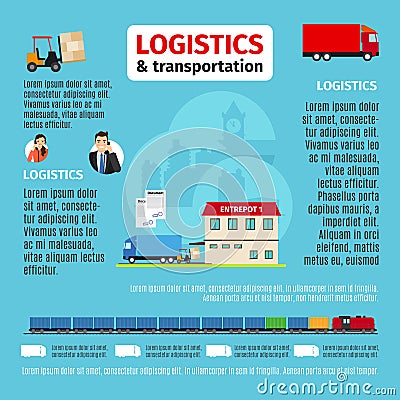 Logistics vector infographic design Vector Illustration