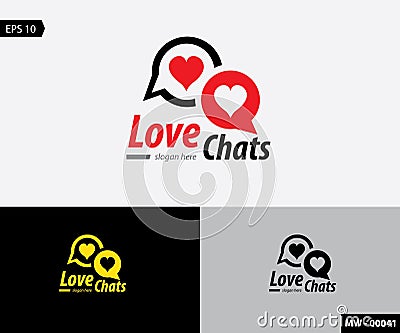 Vector Art - Love chats Logo Stock Photo