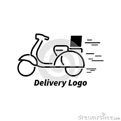 Delivery & Courier Motorbike Logo for your business Vector Illustration