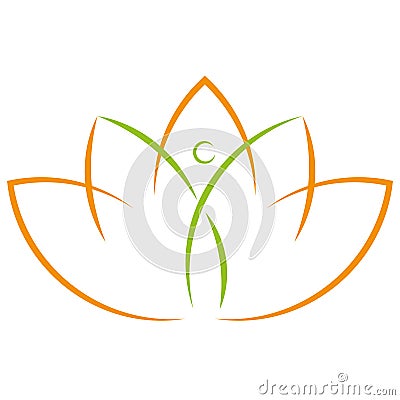 Person in motion and leaves, naturopath and physiotherapy logo Stock Photo