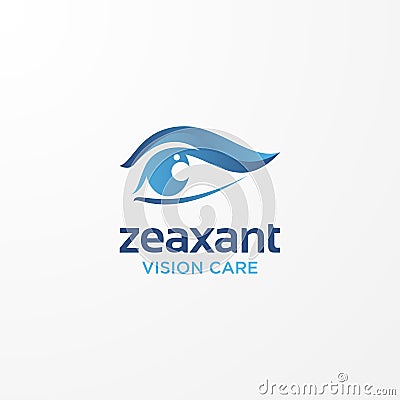 Zeaxant vision care logo, creative eye with initial z vector Vector Illustration