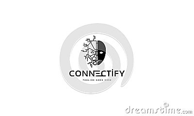 Unity black logo Vector Illustration