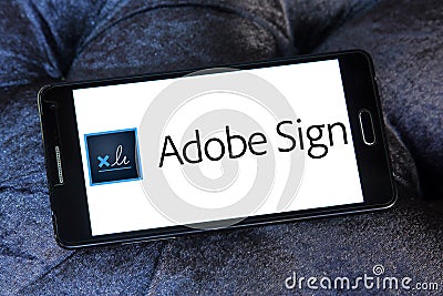 Adobe Sign logo Editorial Stock Photo