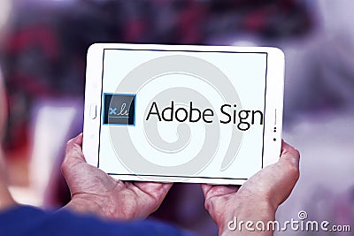 Adobe Sign logo Editorial Stock Photo