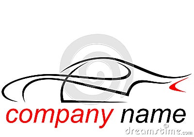 Logo of a aerodynamic sports car Stock Photo